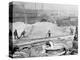 Slag Run and Filling Slag Pots, Sloss City Furnaces, Birmingham, Ala.-null-Stretched Canvas