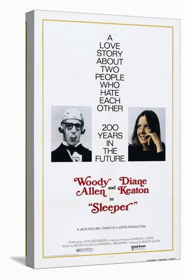 Sleeper, US poster, Woody Allen, Diane Keaton, 1973-null-Stretched Canvas