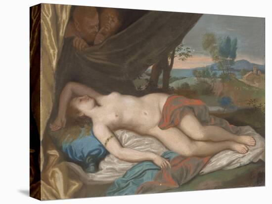 Sleeping Nymph Spied upon by Satyrs, 1756-88 (Pastel on Panel)-Jean-Etienne Liotard-Premier Image Canvas