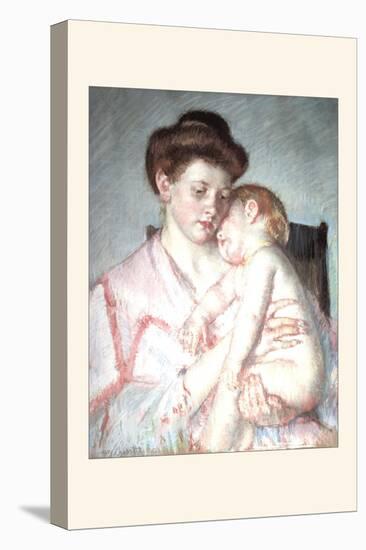 Sleepy Baby-Mary Cassatt-Stretched Canvas