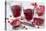 Sliced Pomegranates, Cores and Glasses with Pomegranate Juice-Jana Ihle-Premier Image Canvas