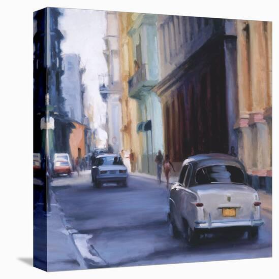 Slow Ride - Havana, Cuba-Keith Wicks-Stretched Canvas