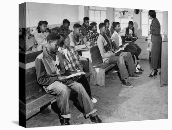 Small and Over-Crowded African-American School Is Really a One Room Baptist Church-Ed Clark-Premier Image Canvas