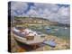 Small Boat on Quay and Small Boats in Enclosed Harbour at Mousehole, Cornwall, England-Neale Clark-Premier Image Canvas