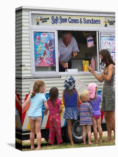 Small Children at Ice Cream Van-David Wall-Premier Image Canvas