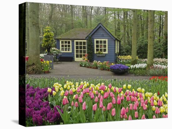 Small cottage flower shop, Keukenhof Gardens, Lisse, Netherlands-Adam Jones-Premier Image Canvas