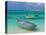 Small Fishing Boats in the Turquoise Sea, Mauritius, Indian Ocean, Africa-null-Premier Image Canvas