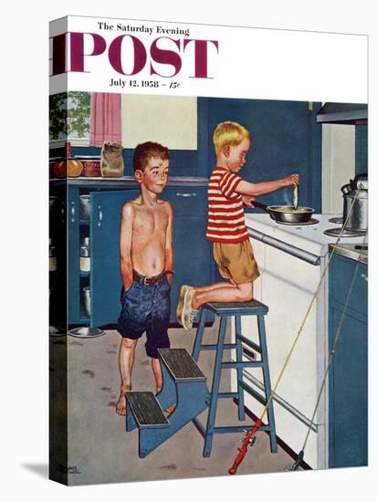 "Small Fry" Saturday Evening Post Cover, July 12, 1958-Amos Sewell-Premier Image Canvas