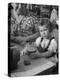 Small Girl Enjoying a Stein of Weak Beer-Dmitri Kessel-Premier Image Canvas