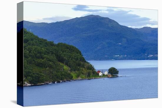 Small Houses on Storfjord (Storfjorden), Norway, Scandinavia, Europe-Amanda Hall-Premier Image Canvas