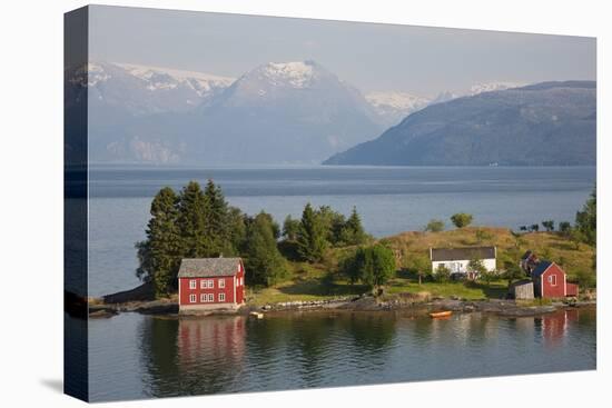 Small Island in Hardangerfjorden Nr Bergen, Western Fjords, Norway-Peter Adams-Premier Image Canvas