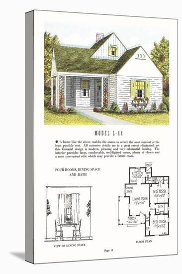 Small Model Home and Plan-null-Stretched Canvas