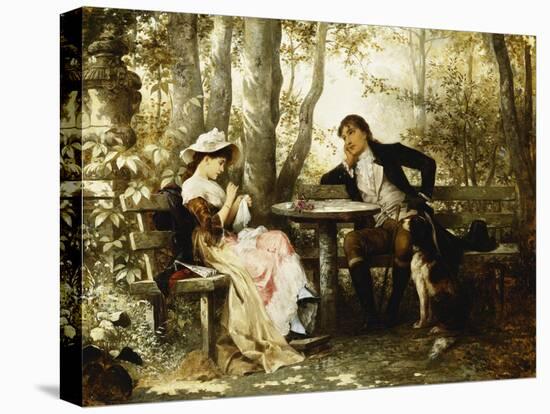 Small Talk-Karl the Elder Schweninger-Premier Image Canvas