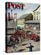 "Small Town Fire Company," Saturday Evening Post Cover, May 14, 1949-Stevan Dohanos-Premier Image Canvas