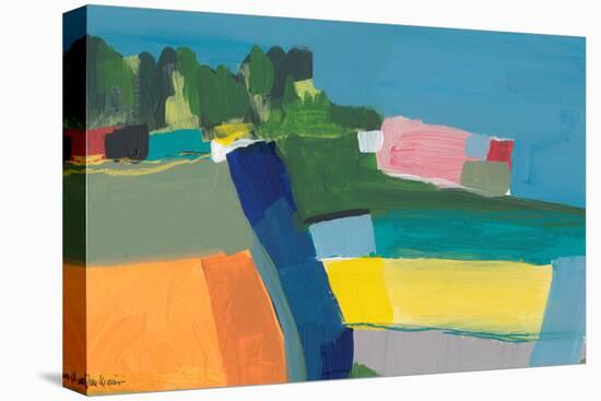 Small Town On a Hill No. 2-Jan Weiss-Stretched Canvas