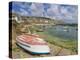 Small Unturned Boat on Quay and Small Boats in Enclosed Harbour at Mousehole, Cornwall, England-Neale Clark-Premier Image Canvas