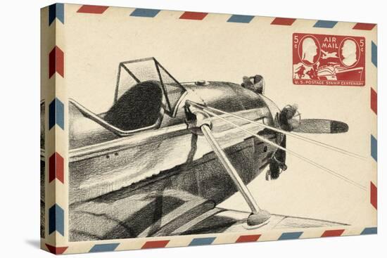 Small Vintage Airmail I-Ethan Harper-Stretched Canvas