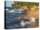 Small Waterfall along the Edge of Miner's Beach at Lake Superior in Pictured Rocks National Seashor-Julianne Eggers-Premier Image Canvas