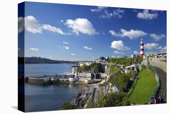 Smeaton's Tower on The Hoe overlooks The Sound, Plymouth, Devon, England, United Kingdom, Europe-Rob Cousins-Premier Image Canvas