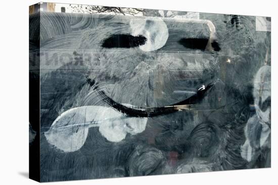 Smiley Face on Frosted Window NYC-null-Stretched Canvas