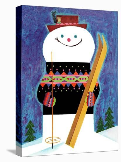 Smiley Snowman - Jack and Jill, January 1957-Jack Weaver-Premier Image Canvas