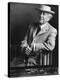 Smiling Architect Frank Lloyd Wright Seated While Wearing Hat-Alfred Eisenstaedt-Premier Image Canvas