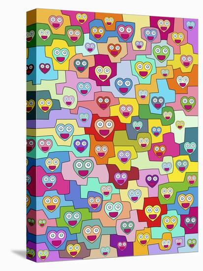 Smiling Hearts Pattern II-Miguel Balbás-Premier Image Canvas