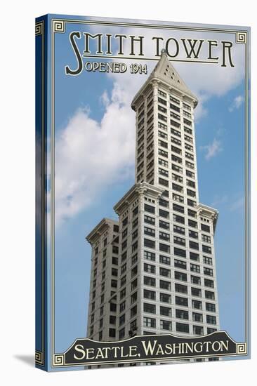 Smith Tower - Seattle, Washington - Exterior View 1-Lantern Press-Stretched Canvas