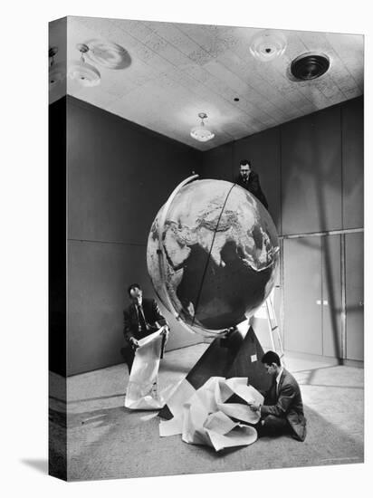 Smithsonian Institution Scientists Dr. Josef A. Hynek Plotting Orbit of Sputnik I-Dmitri Kessel-Premier Image Canvas