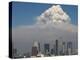 Smoke from the Station Fire Rises over Downtown Los Angeles-null-Premier Image Canvas