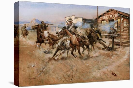 Smoke of A .45-Charles Marion Russell-Stretched Canvas
