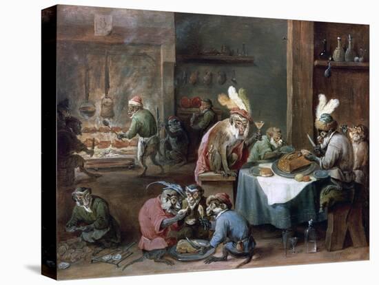Smokers and Drinkers-David Teniers the Younger-Premier Image Canvas
