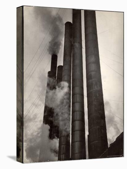 Smokestacks of Steel Plant, Taken from Boulevard of the Allies-Margaret Bourke-White-Premier Image Canvas