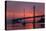 Smoky Sunrise Glow at East Span Bay Bridge Boats Harbor Oakland Treasure Island-Vincent James-Premier Image Canvas