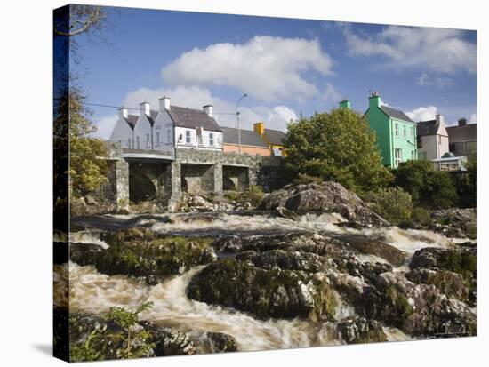 Sneem River Below Road Bridge in Village on Ring of Kerry Tourist Route, Iveragh Peninsula, Munster-Pearl Bucknall-Premier Image Canvas