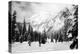 Snoqualmie Pass, Washington, View of Skiers Skiing during the Winter by Mountain-Lantern Press-Stretched Canvas