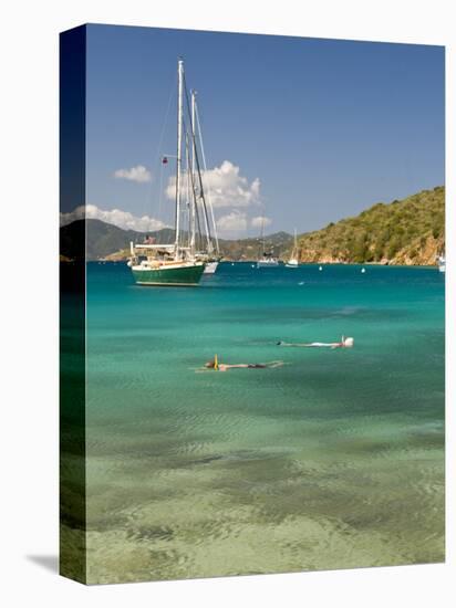 Snorkelers in Idyllic Cove, Norman Island, Bvi-Trish Drury-Premier Image Canvas