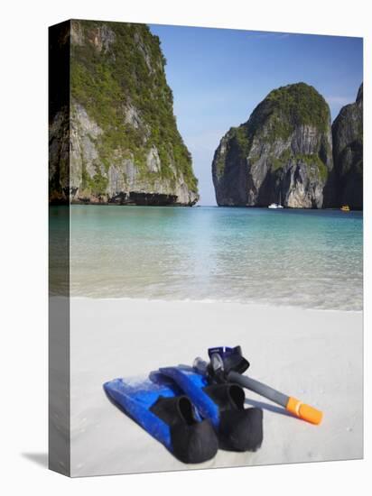 Snorkelling Equipment on Beach, Ao Maya, Ko Phi Phi Leh, Thailand-Ian Trower-Premier Image Canvas