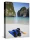 Snorkelling Equipment on Beach, Ao Maya, Ko Phi Phi Leh, Thailand-Ian Trower-Premier Image Canvas