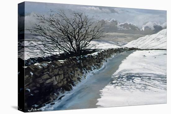 Snow Above Barbondale, Barbon, nr Kirby Lonsdale, Cumbria-John Cooke-Premier Image Canvas