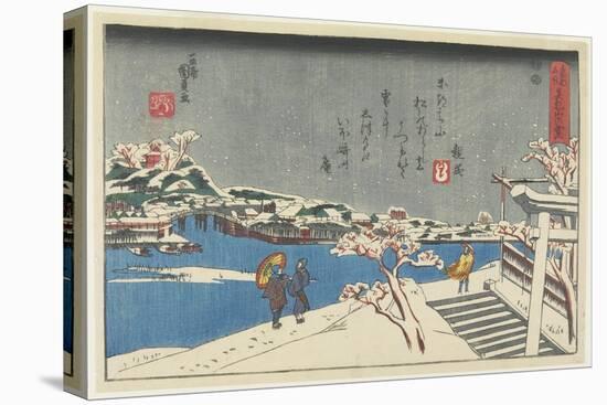 Snow at Matsuchi Hill, 1847-1852-Utagawa Kunisada-Premier Image Canvas