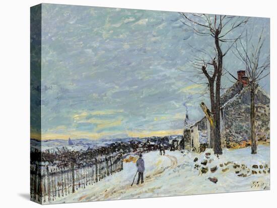Snow at Veneux Nadon-Alfred Sisley-Premier Image Canvas