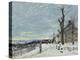 Snow at Veneux Nadon-Alfred Sisley-Premier Image Canvas