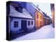 Snow Covered 16th Century Cottages of Golden Lane in Winter Twilight, Hradcany, Czech Republic-Richard Nebesky-Premier Image Canvas