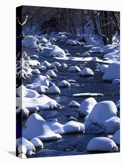 Snow covered boulders along the Hughes River, Shenandoah National Park, Virginia, USA-Charles Gurche-Premier Image Canvas