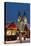 Snow-Covered Christmas Market and Tyn Church, Old Town Square, Prague, Czech Republic, Europe-Richard Nebesky-Premier Image Canvas