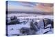 Snow covered granite outcrops on Great Staple Tor, Dartmoor National Park, Devon, England-Adam Burton-Premier Image Canvas