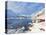 Snow Covered Mountains, Boathouse and Moorings in Norwegian Fjord Village of Ersfjord, Kvaloya Isla-Neale Clark-Premier Image Canvas