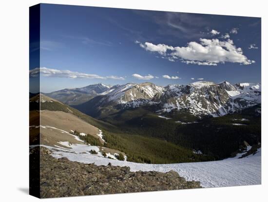 Snow-Covered Mountains in the Spring from Trail Ridge Road, Rocky Mountain National Park, Colorado-James Hager-Premier Image Canvas