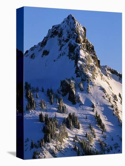 Snow Covered Peak in Cascade Range-Paul Souders-Premier Image Canvas